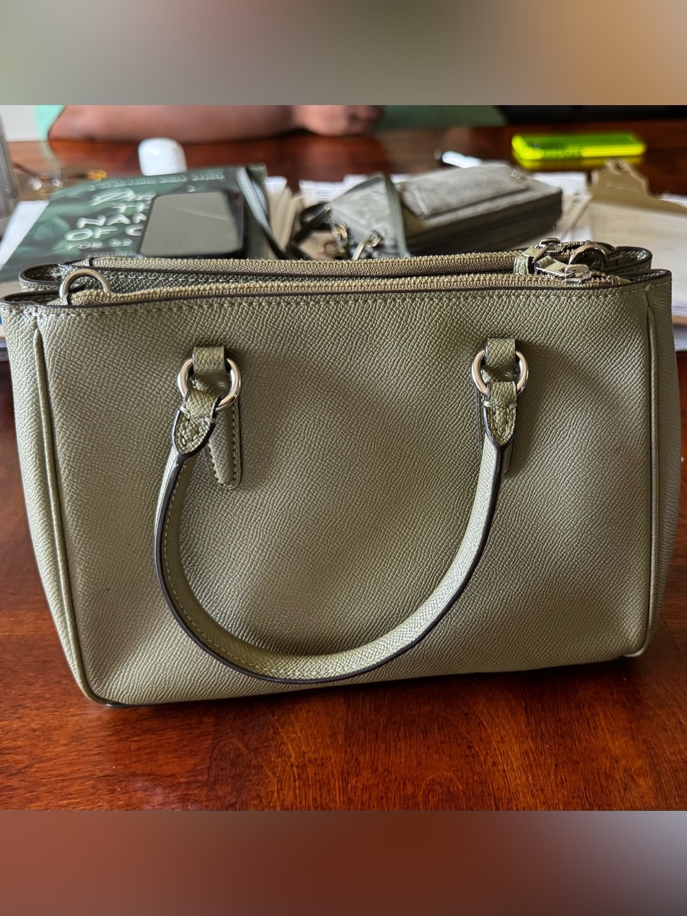 Coach Olive Green Satchel Handbag